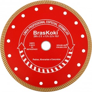 Disco Diamantado Braskoki 230Mm Turbo Jet Profissional Seco/Agua 220940907