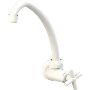 Torneira Abs Bica Movel Parede Valeplast Branco Siena 47.018 Torneira Abs Bica Movel Parede Valeplast Branco Siena 47.018