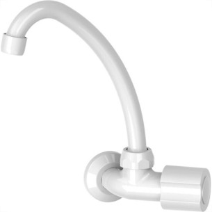 Torneira Abs Bica Movel Parede Valeplast Branca Veneza 47.017 Torneira Abs Bica Movel Parede Valeplast Branca Veneza 47.017
