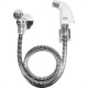 Ducha Higienica Higiban Cromada 1M Com Registro Com Gatilho Branco 303984 Ducha Higienica Higiban Cromada 1M Com Registro Com Gatilho Branco 303984