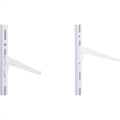 Suporte Prateleira Multivisao Aco Simples Branco 20Cm Trilho Ss-20 Suporte Prateleira Multivisao Aco Simples Branco 20Cm Trilho Ss-20