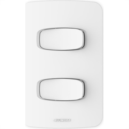 Conjunto Alumbra Gracia 4X2 Branco Com Placa 2 Simples 85324 Conjunto Alumbra Gracia 4X2 Branco Com Placa 2 Simples 85324