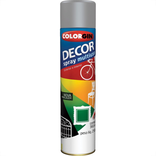 Tinta Spray Colorgin Decor Cinza Primer 360Ml 8721