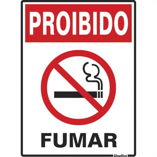 Placa Sinalizacao Poliestireno 15X20 ''proibido Fumar'' 220Ab Placa Sinalizacao Poliestireno 15X20 ''proibido Fumar'' 220Ab