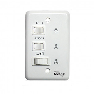 Controle Ventilador Techna Capacitivo 127V Branco Vt-007