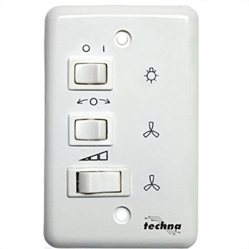 Controle Ventilador Techna Capacitivo 127V Branco Vt-007 Controle Ventilador Techna Capacitivo 127V Branco Vt-007