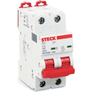 Disjuntor Steck Din Bipolar 04A   Sdd62C04