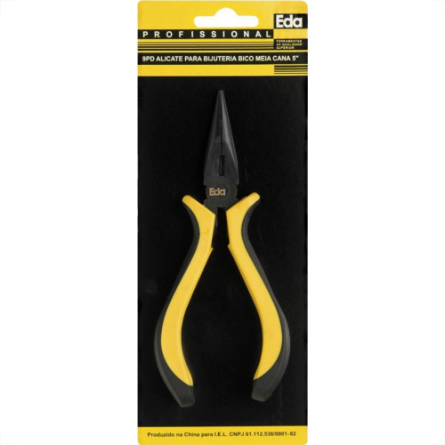 Alicate Bijouteria Eda Bico Liso Meia Cana 5'' 9Pd Alicate Bijouteria Eda Bico Liso Meia Cana 5'' 9Pd
