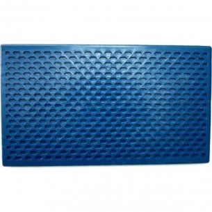 Desempenadeira Pvc Giraldi 16X28 Corrugada Azul 