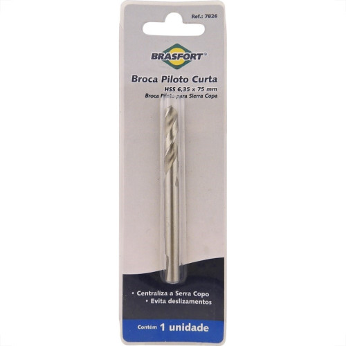Broca Piloto Brasfort Curta Blister 7826 Broca Piloto Brasfort Curta Blister 7826