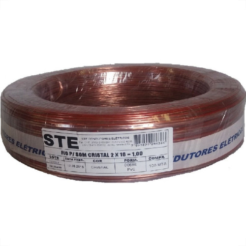 Fio Som Cristal Ste 1,00Mm 2X16 Pr 721 Fio Som Cristal Ste 1,00Mm 2X16 Pr 721