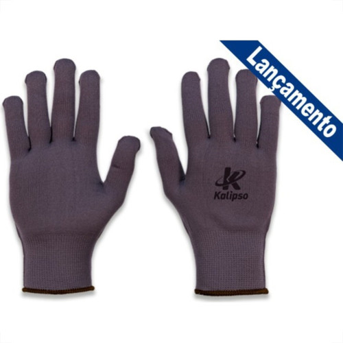 Luva Helanca Kalipso Nylon Cinza - Kit C/12 Luva Helanca Kalipso Nylon Cinza - Kit C/12