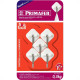 Gancho Adesivo Primafer Branco Plastico/Metal 0,3 1Kg 5 Pecas Losango Pr2561