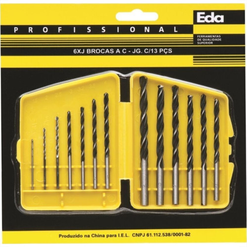 Broca Aco Carbono Eda 1.5 A 5/32'' Kit Com 13 6Xj 6Xj Broca Aco Carbono Eda 1.5 A 5/32'' Kit Com 13 6Xj 6Xj