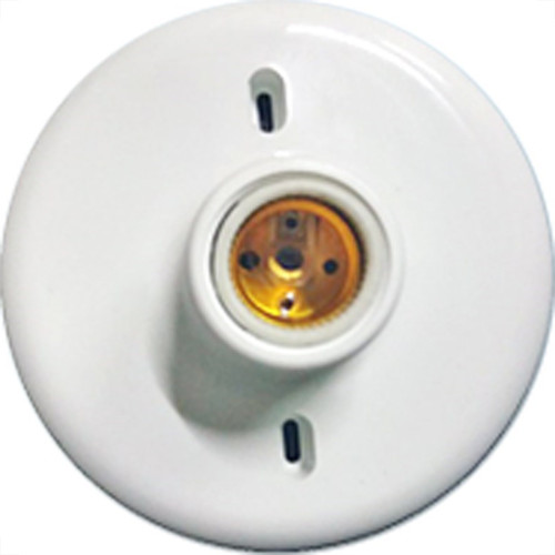 Plafonier Pvc Elite Branco Redondo Soquete Porcelana E27 1028 Plafonier Pvc Elite Branco Redondo Soquete Porcelana E27 1028