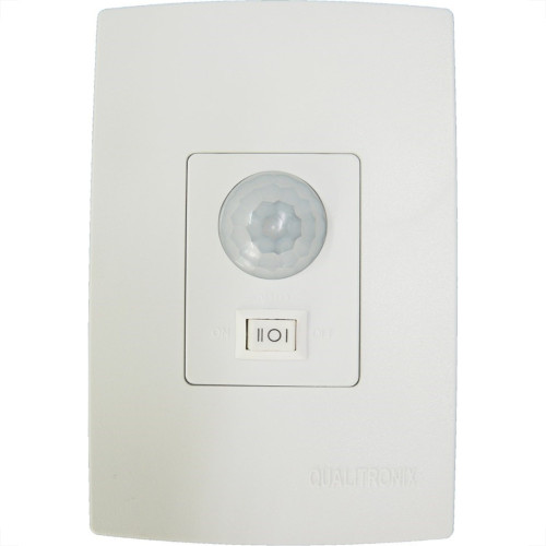 Sensor Qualitronix Parede Embutir Foto 180° Com Chave Branco Qi6M Sensor Qualitronix Parede Embutir Foto 180° Com Chave Branco Qi6M