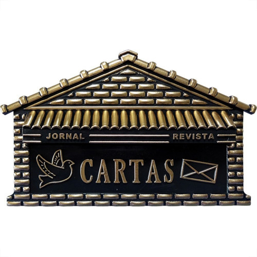 Caixa Carta Real Plastico''Casinha''N08P Preta Grande 537 Caixa Carta Real Plastico''Casinha''N08P Preta Grande 537