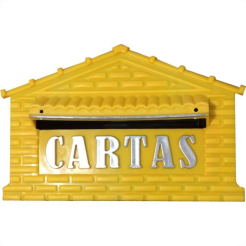 Caixa Carta Real Plastico''Casinha''N04P Amarela Media 735 Caixa Carta Real Plastico''Casinha''N04P Amarela Media 735