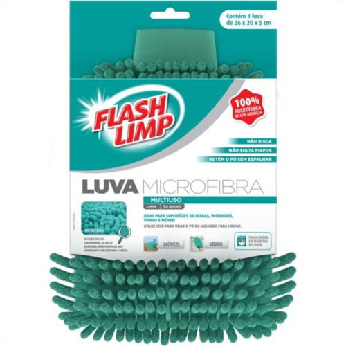 Luva Microfibra Flashlimp Multiuso Flp6681 Luva Microfibra Flashlimp Multiuso Flp6681