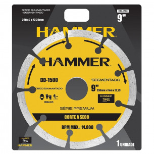 Disco Diamantado Hammer Segmentado 230Mm Seco Gydd1500