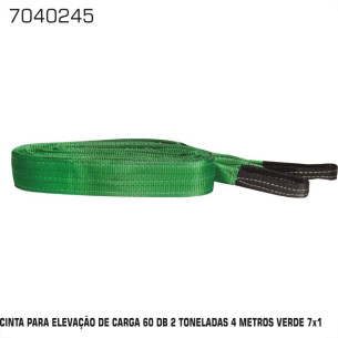 Cinta Para Elevacao De Cargas Multifitas 60Db 2Tonelada Verde 4,0M 7040245