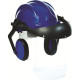 Capacete Com Abafador+Viseira Plastcor Azul Capacete Com Abafador+Viseira Plastcor Azul