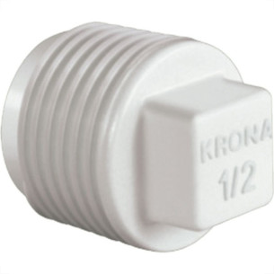 Plug Branco Krona Rr 2'' 298 - Kit C/5  Plug Branco Krona Rr 2'' 298 - Kit C/5