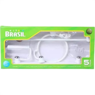 Acessorio Wc Brasil Branco Cristal 5 Pecas B1302010/10 Acessorio Wc Brasil Branco Cristal 5 Pecas B1302010/10