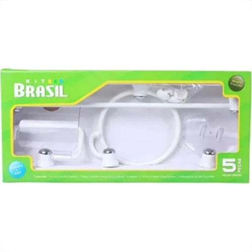 Acessorio Wc Brasil Branco Cristal 5 Pecas B1302010/10 Acessorio Wc Brasil Branco Cristal 5 Pecas B1302010/10