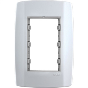Placa Ilumi Slim 4X2 Branca (3Modulo Horizontal) 82100
