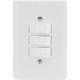 Conjunto Ilumi Stylus 4X2 Branco Com Placa (2Simples+1Paralelo) 2025