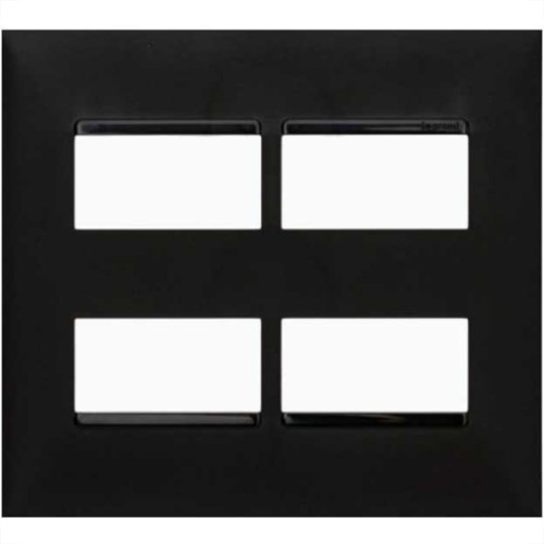 Placa Pial Plus+ Preta 4X4 (2+2 Distanciada) 618514Pt Placa Pial Plus+ Preta 4X4 (2+2 Distanciada) 618514Pt