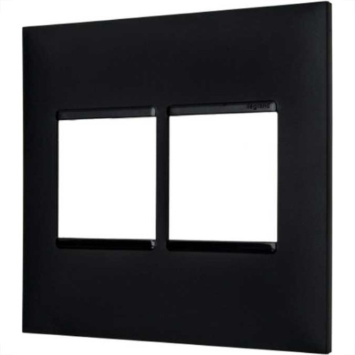 Placa Pial Plus+ Preta 4X4 (2+2 Horizontal) 618512Pt Placa Pial Plus+ Preta 4X4 (2+2 Horizontal) 618512Pt