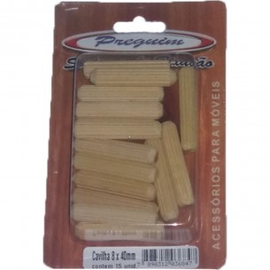 Cartela Cavilha Preguim 8X40Mm Com 15Pecas - Kit C/10