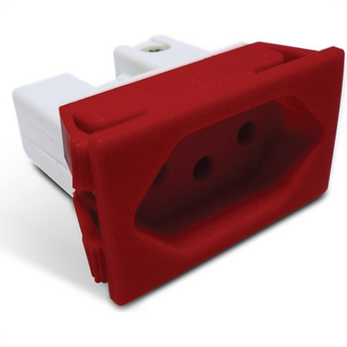 Tomada Painel Steck Com Borne 20A 250V Vermelha S8623 Tomada Painel Steck Com Borne 20A 250V Vermelha S8623