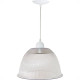 Luminaria Prismatica Bezelux 12'' Com Pendente Branco E27 Bz12Br Luminaria Prismatica Bezelux 12'' Com Pendente Branco E27 Bz12Br