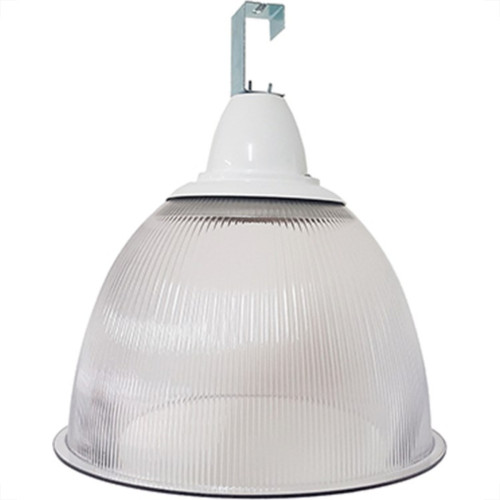 Luminaria Prismatica Bezelux 16'' Com Gancho Branca E27 Bzg16Br2 Luminaria Prismatica Bezelux 16'' Com Gancho Branca E27 Bzg16Br2