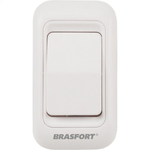 Botao P/Campainha Brasfort S/Fio Pilha Branco 7892