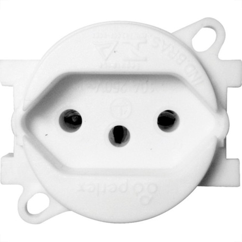 Tomada Piso Perlex 2 Polos +Terra 10A Branca 5711Br Tomada Piso Perlex 2 Polos +Terra 10A Branca 5711Br