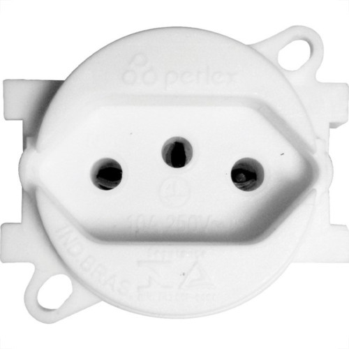Tomada Externa Perlex 2 Polos +Terra 20A Branca 5715Br Tomada Externa Perlex 2 Polos +Terra 20A Branca 5715Br