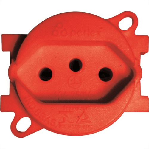 Tomada Piso Perlex 2 Polos +Terra 20A Vermelha 5715Vm Tomada Piso Perlex 2 Polos +Terra 20A Vermelha 5715Vm