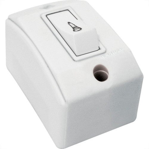 Interruptor Externo Perlex Retangular 1 Campainha Branca 175Brc/10 - Kit C/10 Interruptor Externo Perlex Retangular 1 Campainha Branca 175Brc/10 - Kit C/10