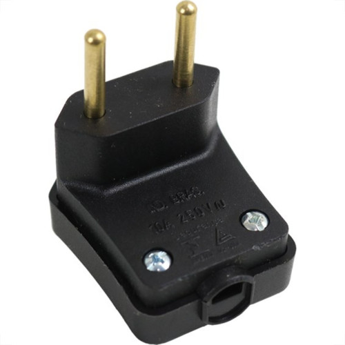 Pino Prensa Cabo Perlex 2 Polos 10A Preto 2054Prc/10 - Kit C/10 Pino Prensa Cabo Perlex 2 Polos 10A Preto 2054Prc/10 - Kit C/10