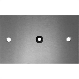 Placa Piso Aluminio 4X2 Com Furo Pa42F