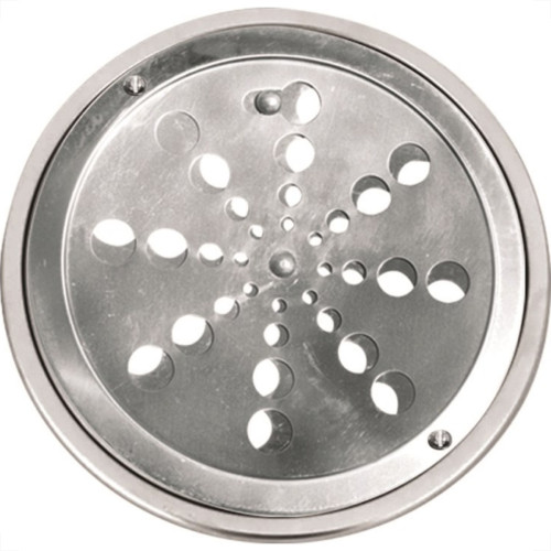 Grelha Inox Overtime Caixilho Redondo 10Cm Fechamento 200009 Grelha Inox Overtime Caixilho Redondo 10Cm Fechamento 200009