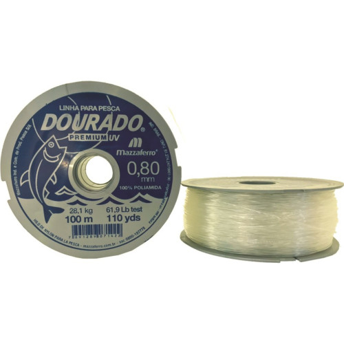 Linha Pesca Mazzaferro Branca 0,80Mm X100M 19Dp1B080 - Kit C/10 Linha Pesca Mazzaferro Branca 0,80Mm X100M 19Dp1B080 - Kit C/10