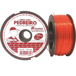 Linha Pedreiro Nylon Mazzaferro 0,8Mm 100M Laranja 19Dp1Lp80 . / Kit C/ 10