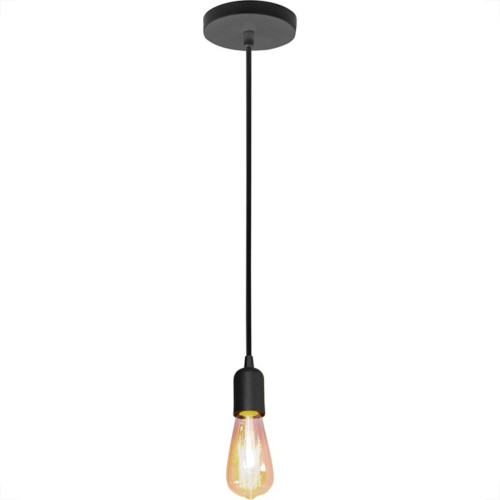 Luminaria Pendente Condulai Enerlux Solaris Preta Para Lampada Filamento 6472 Luminaria Pendente Condulai Enerlux Solaris Preta Para Lampada Filamento 6472