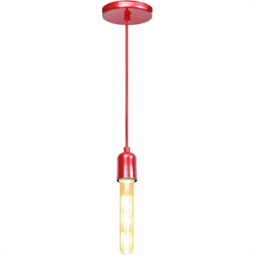 Luminaria Pendente Condulai Enerlux Solaris Vermelha Para Lampada Filamento 6474 Luminaria Pendente Condulai Enerlux Solaris Vermelha Para Lampada Filamento 6474