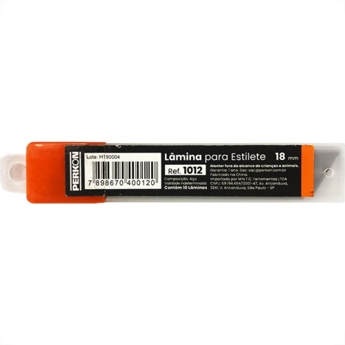 Lamina Estilete Larga Perkon 10 Pecas 1012